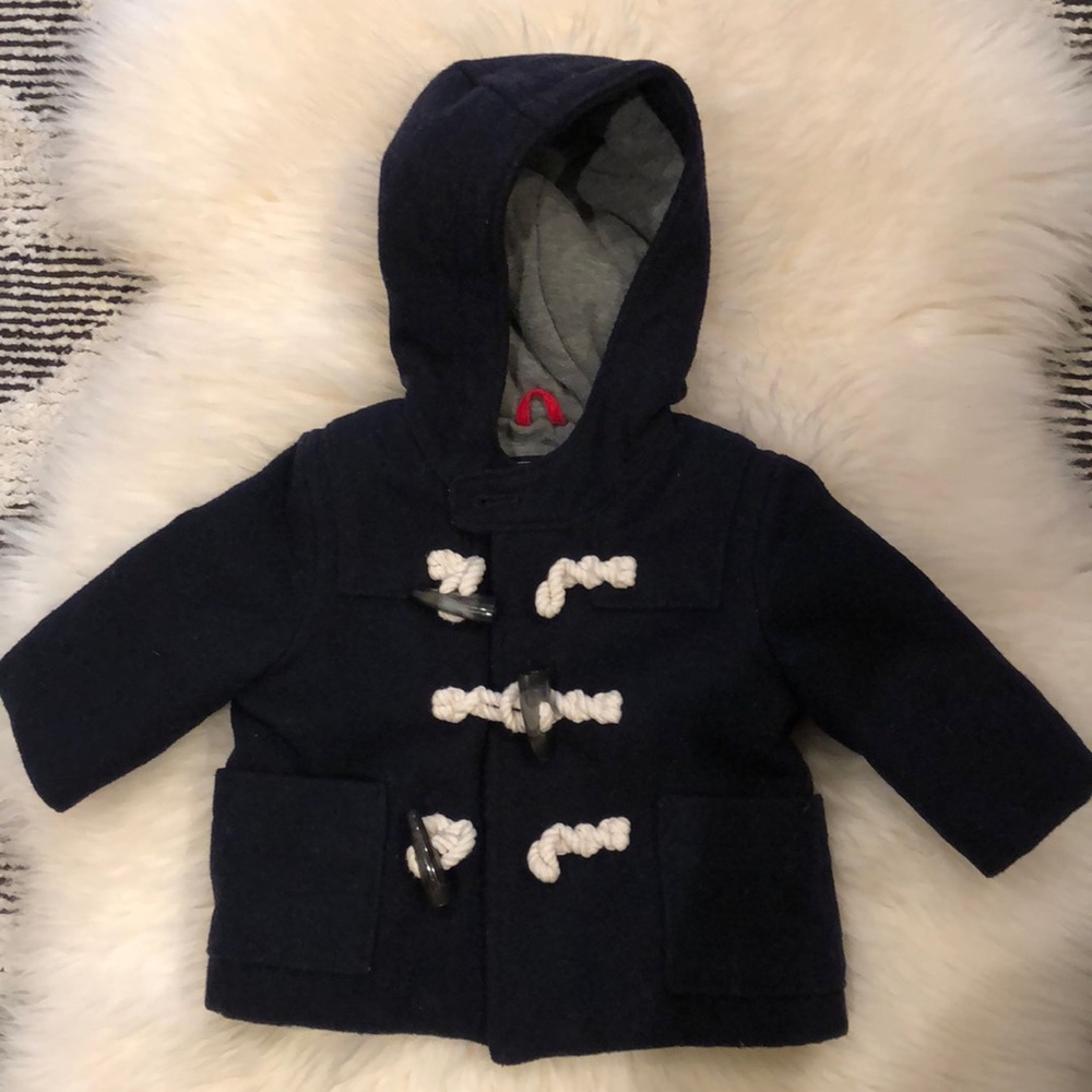 Gap navy blue duffle coat 0-6 months